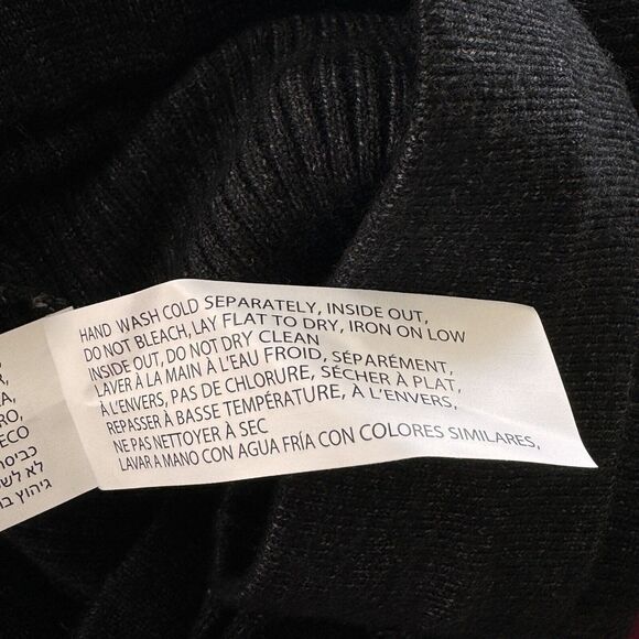 Black Tape SZ X Sweater Joggers Pants Pockets Stretch Ribbed Charcoal Gray New - Picture 5 of 5